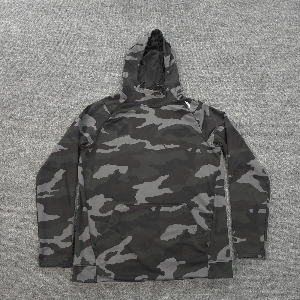 UNRL Hoodie Mens Medium Gray Camo Crossover II Performance Pullover Outdoors